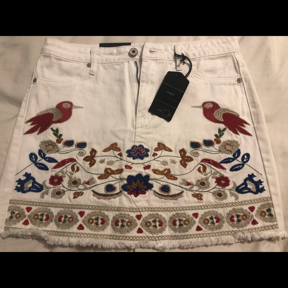 Umgee Embroidered Skirt